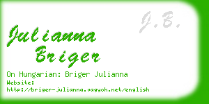 julianna briger business card